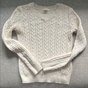 H&M Cable Knit Cream Sweater